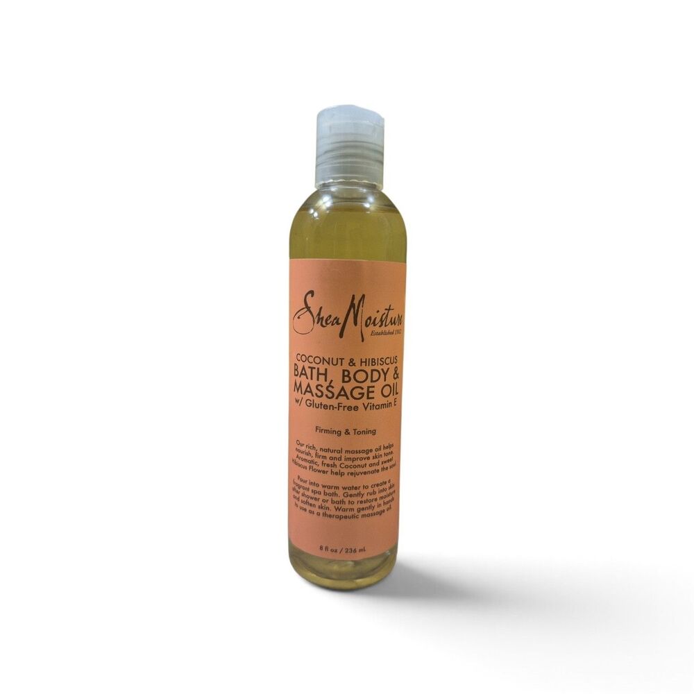 SheaMoisture Coconut and Hibiscus Body Oil 8 Fl Oz for Dry Skin and Massage